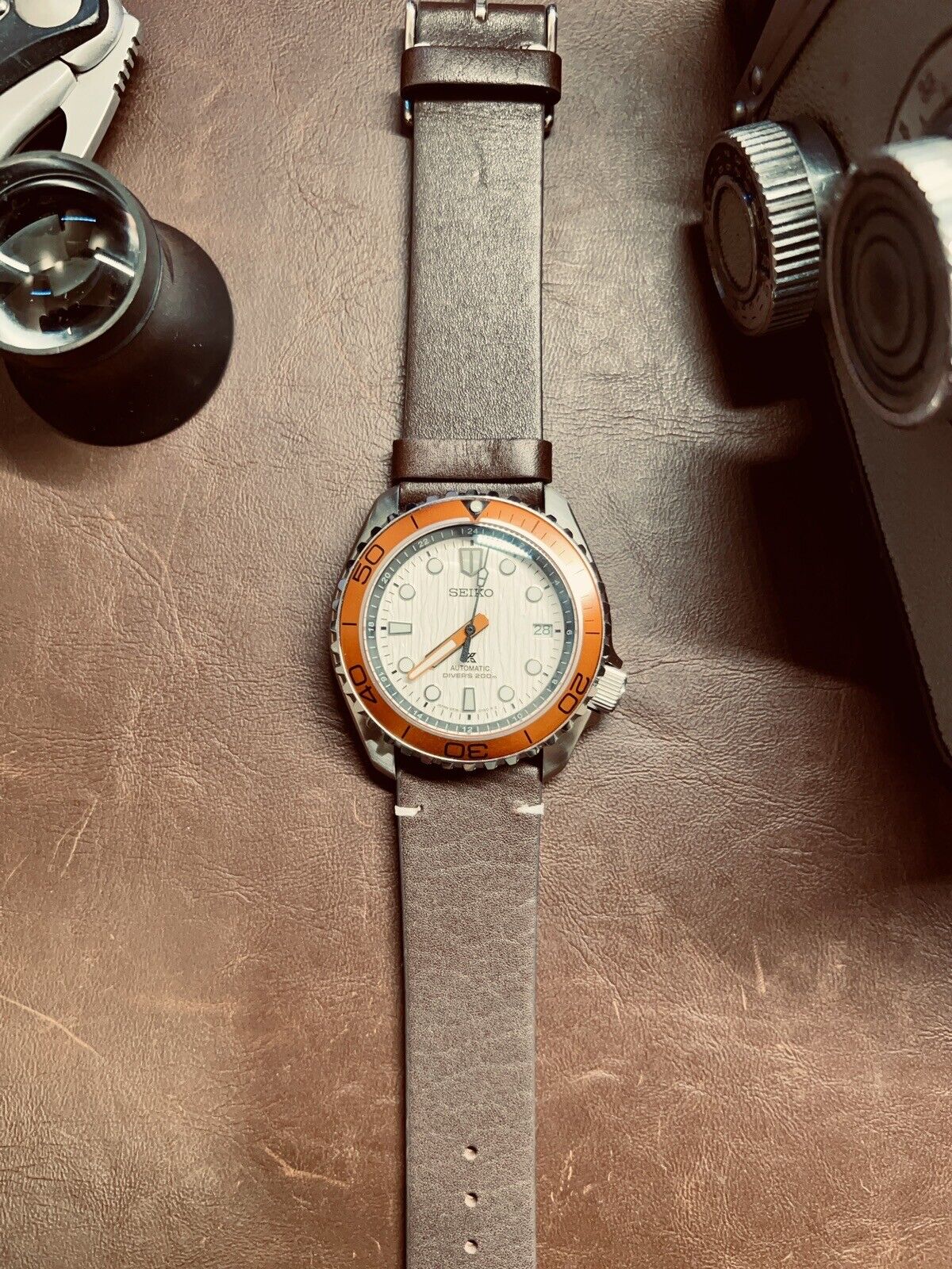 Seiko Mod watch (NH35) movement - White Dial - Automatic