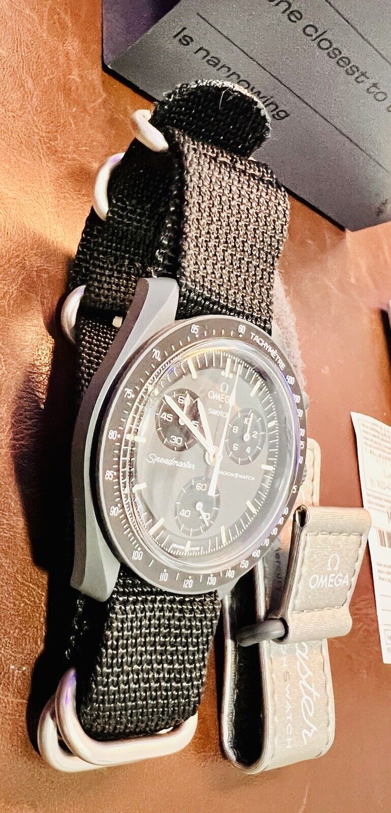 OMEGA x Swatch Speedmaster Men's Gray Watch - SO33A100, Boxes Papers and Receipt