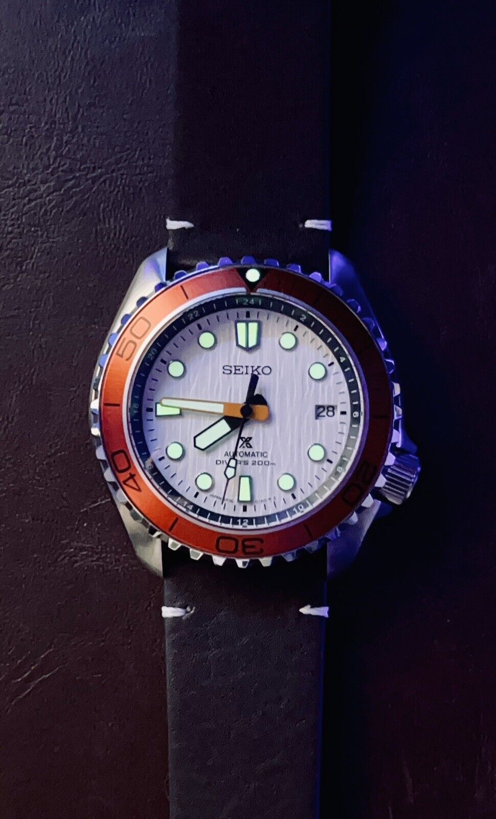 Seiko Mod watch (NH35) movement - White Dial - Automatic