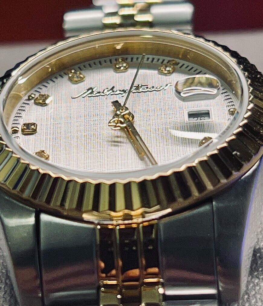 Rolly III  32 mm Silver Stainless Steel Case, Gold/Silver-  White Dial