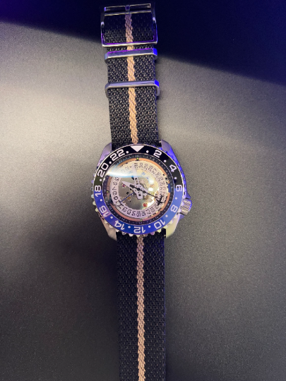 Custom designed Automatic Seiko GMT watch (NH34) movement - Modified Rare