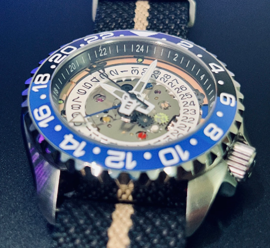 Custom designed Automatic Seiko GMT watch (NH34) movement - Modified Rare